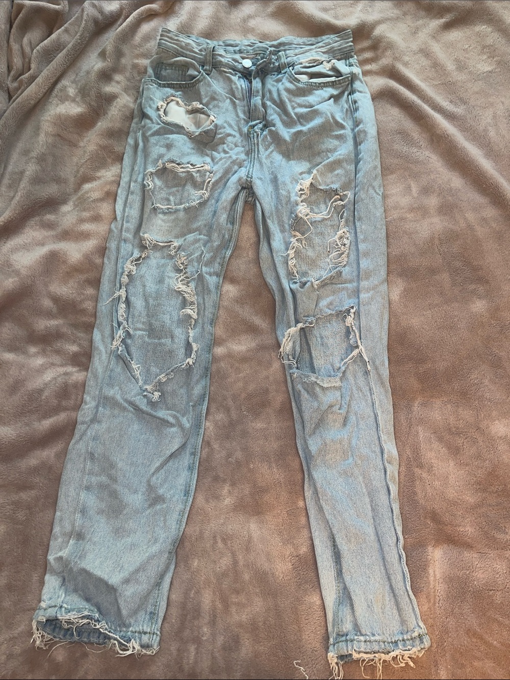 Amazon Women’s High-Rise Light Blue Distressed Jeans